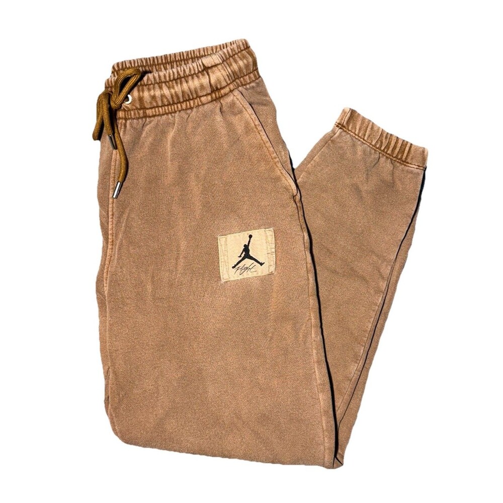 Jordan Flight Sweatpants Brown Fleece Joggers Heavyweight Mens Small FB7298-281